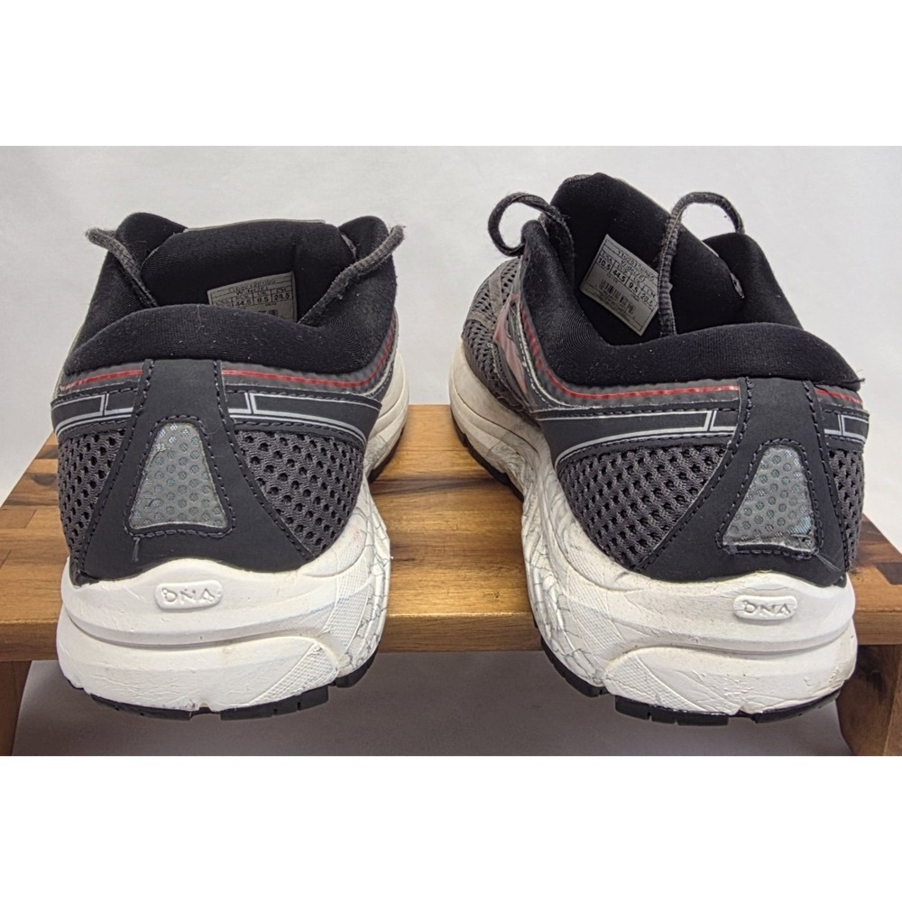 Brooks Addiction 13 Men's 10.5 2E Gray Red Running Shoes Support Stability - Picture 4 of 12